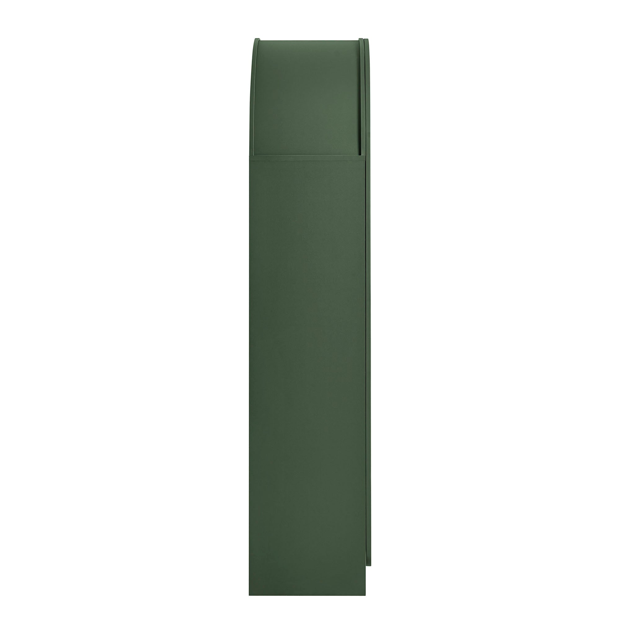 Dahlia 78 Inch Fluted and Scalloped Arched Storage Cabinet - Hunter Green