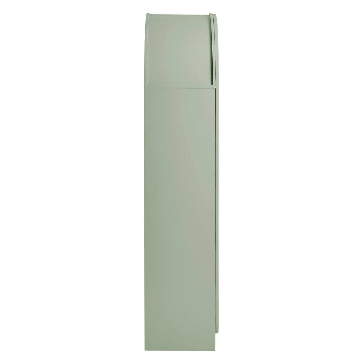 Dahlia 78 Inch Fluted and Scalloped Arched Storage Cabinet - Sage