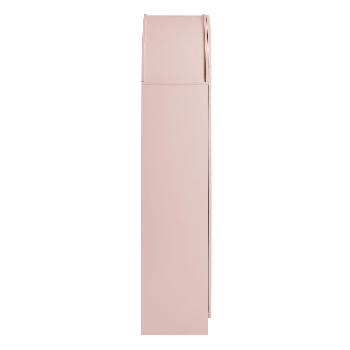 Dahlia 78 Inch Fluted and Scalloped Arched Storage Cabinet - Soft Pink
