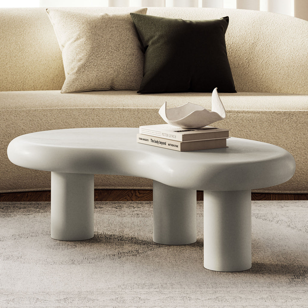 Elowen Outdoor Patio Coffee Table - White