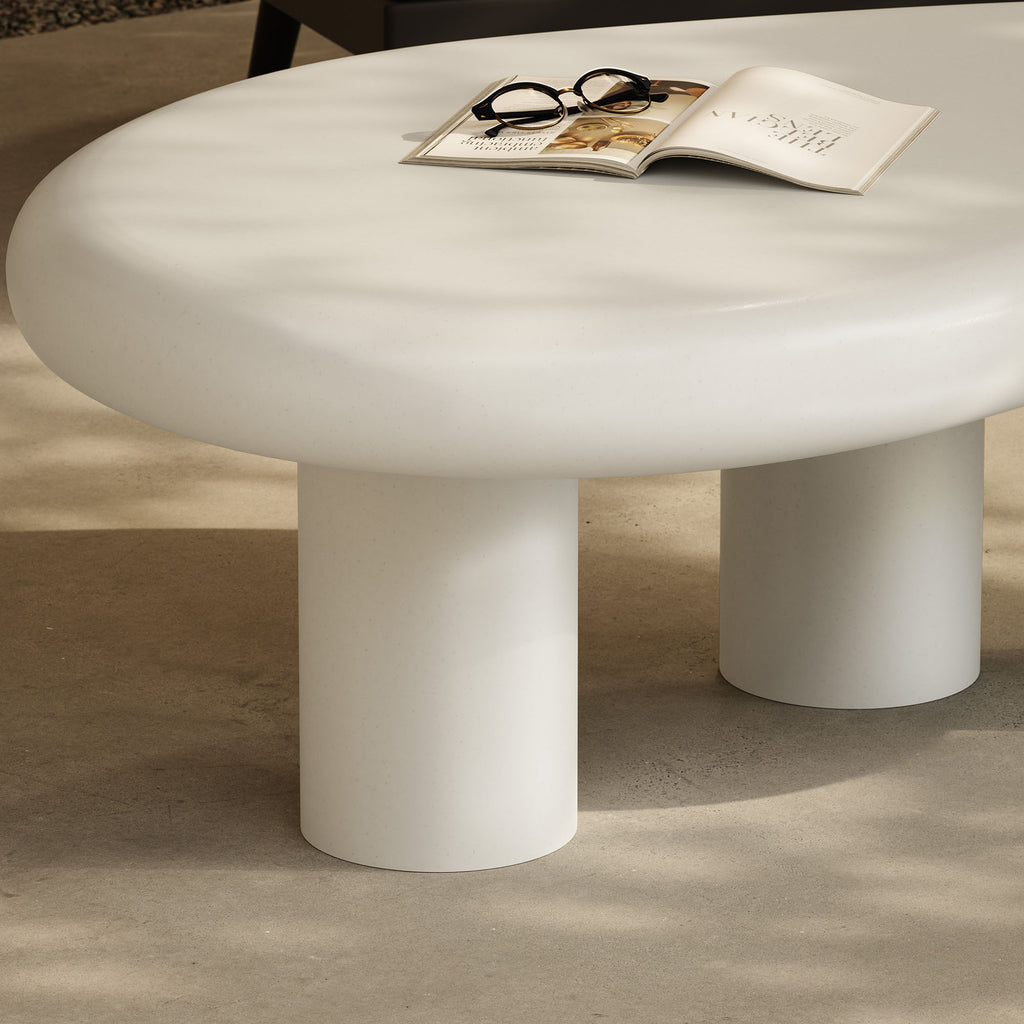 Elowen Outdoor Patio Coffee Table - White