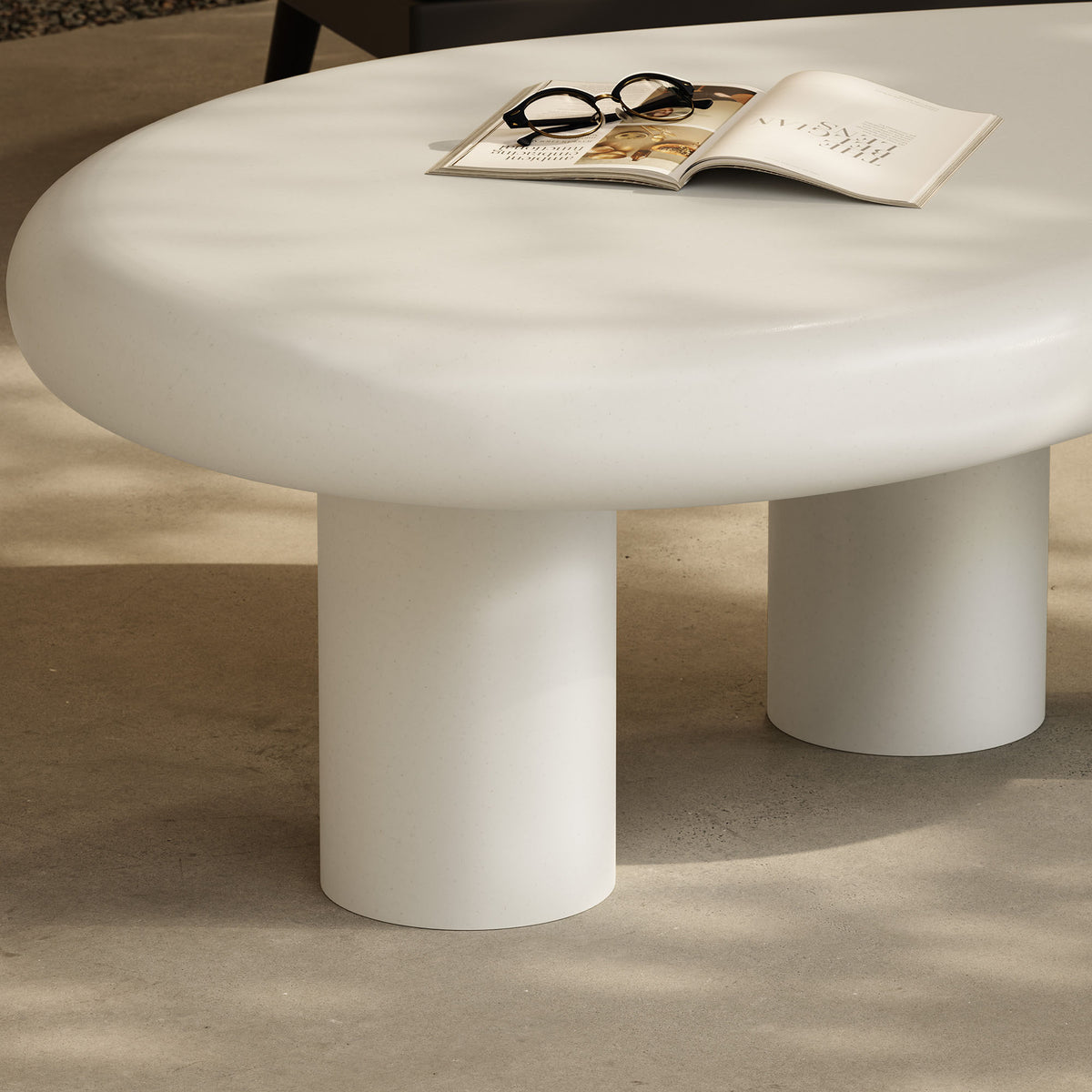 Elowen Outdoor Patio Coffee Table - White