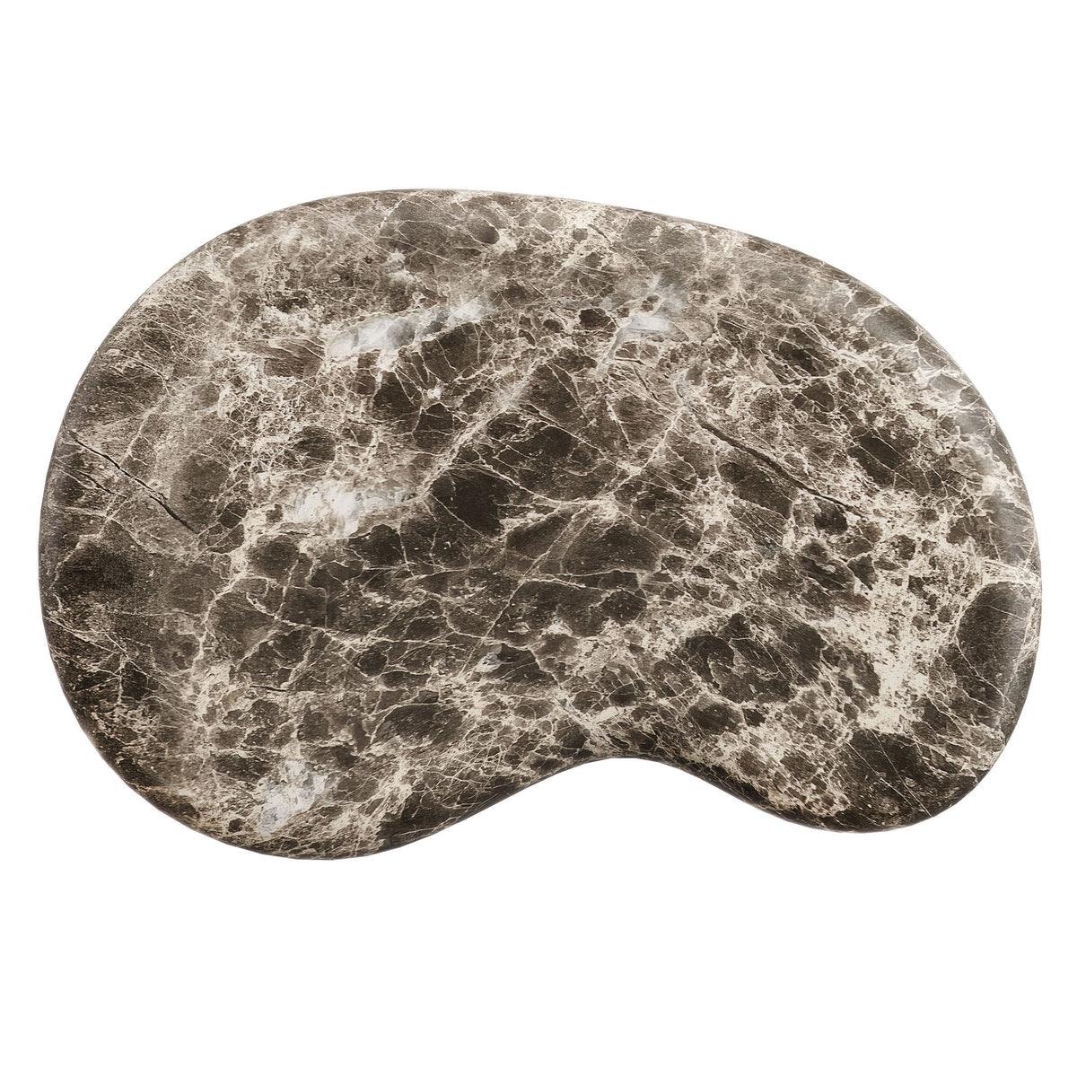 Elowen Outdoor Patio Faux Marble Side Table - Dark Emperador Marble