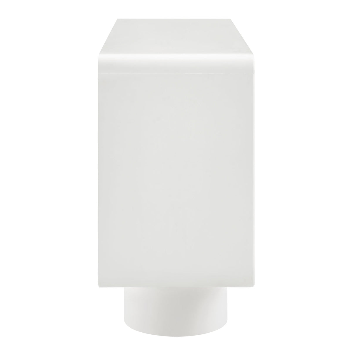 Lumo 3-Door Curved Wood Accent Cabinet - White