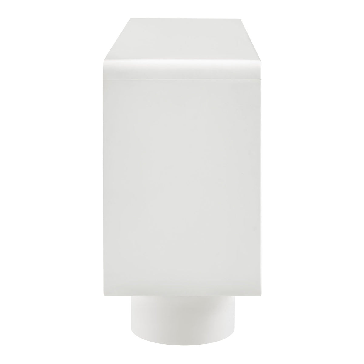 Lumo 4-Door Curved Wood Accent Cabinet - White