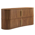 Radcliffe 63" Curved Fluted Sideboard Buffet Cabinet - Walnut