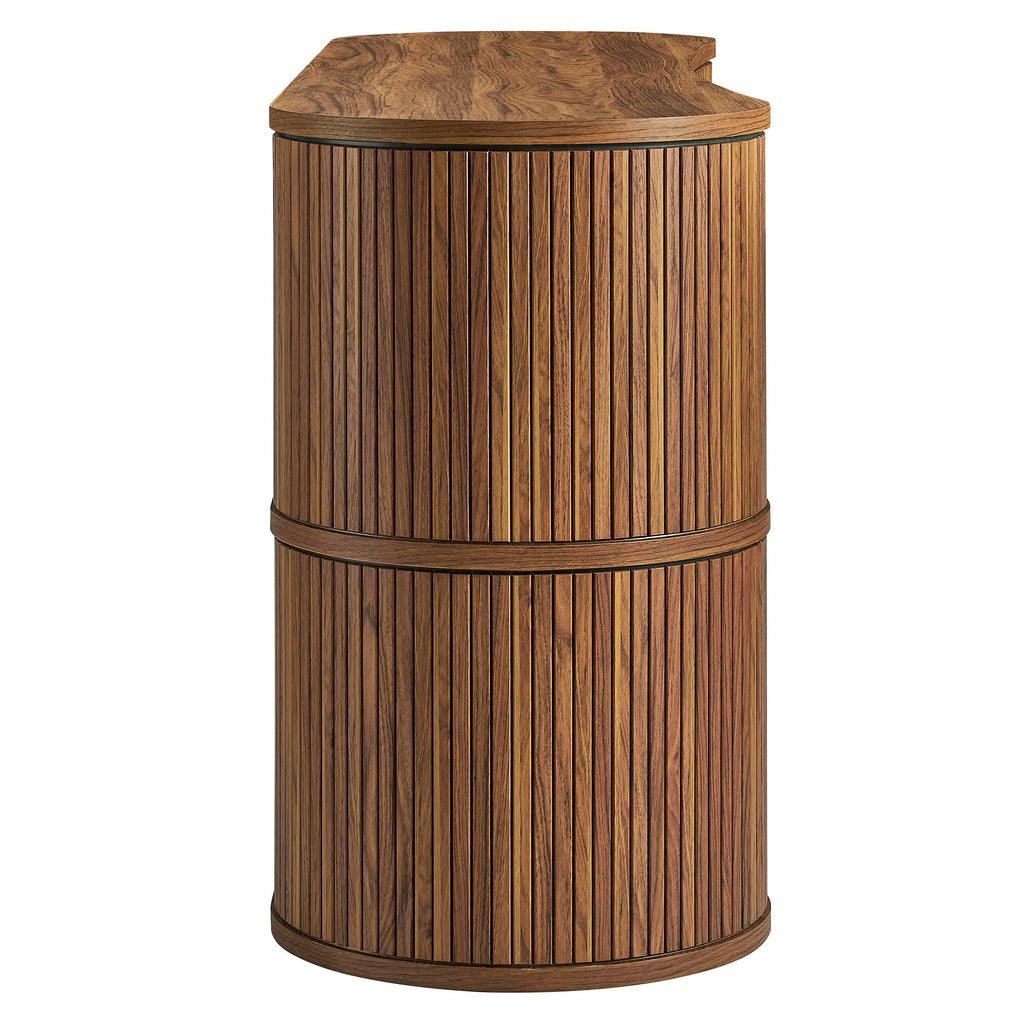 Radcliffe 63" Curved Fluted Sideboard Buffet Cabinet - Walnut
