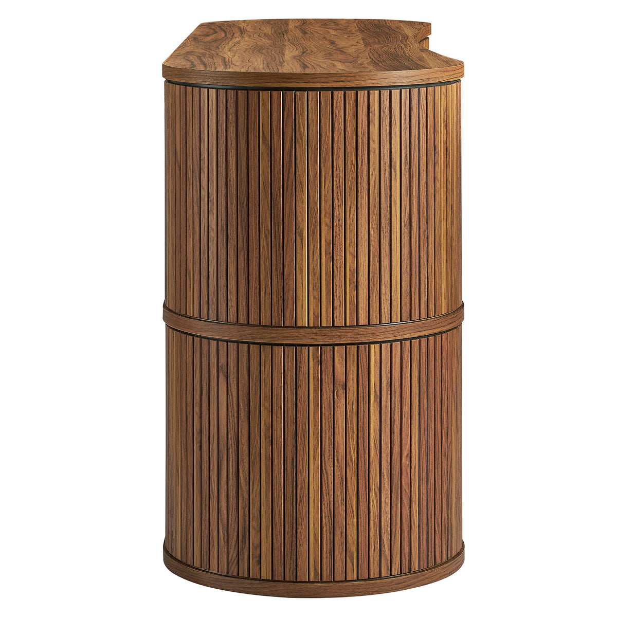 Radcliffe 63" Curved Fluted Sideboard Buffet Cabinet - Walnut