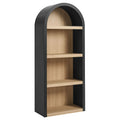 Caleb 4 Arched Display Shelf Bookcase - Black