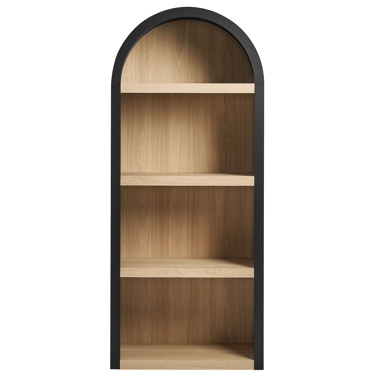 Caleb 4 Arched Display Shelf Bookcase - Black