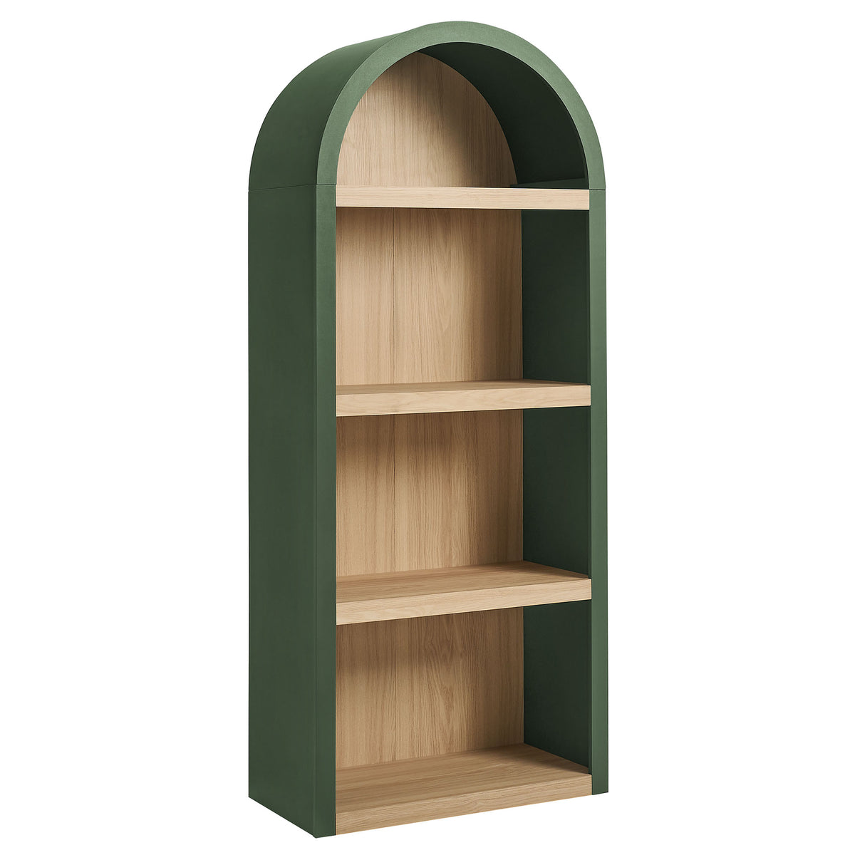 Caleb 4 Arched Display Shelf Bookcase - Hunter Green