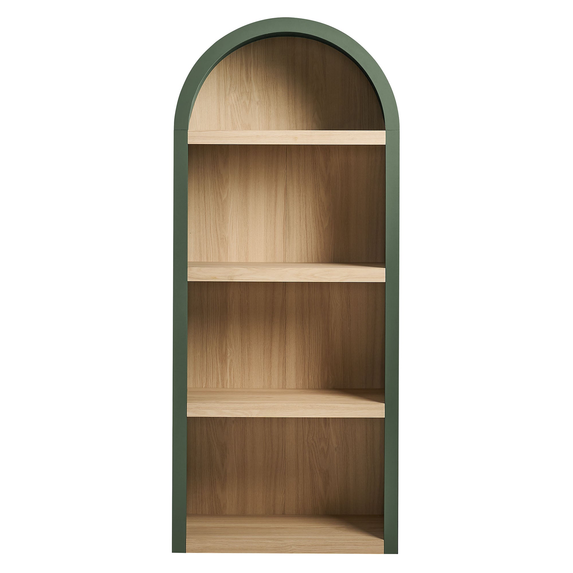 Caleb 4 Arched Display Shelf Bookcase - Hunter Green