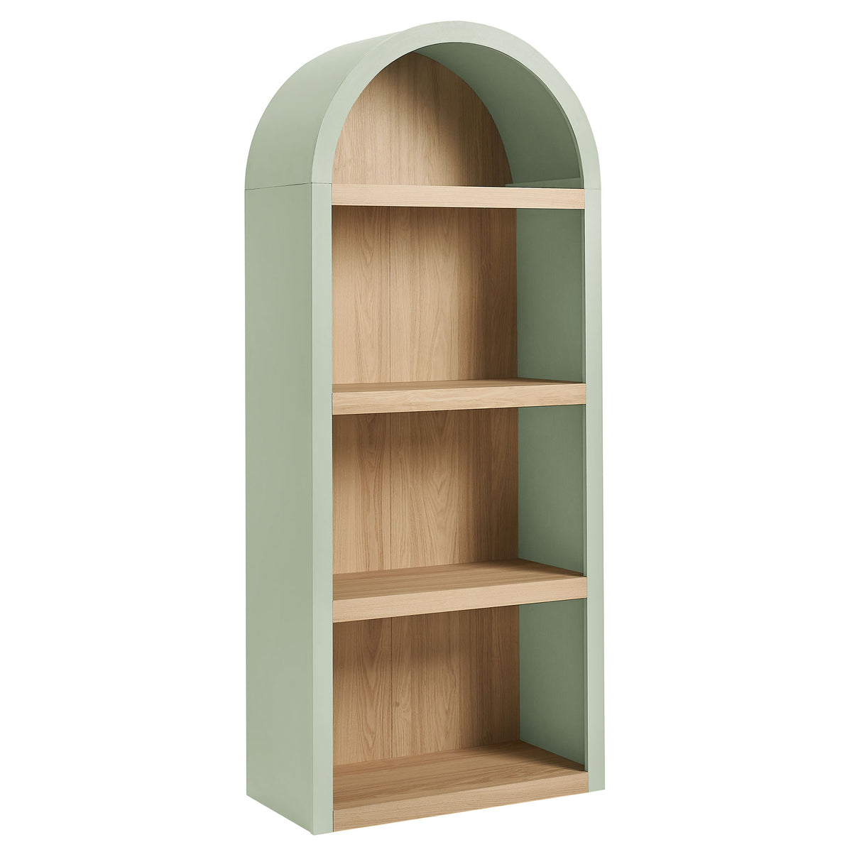 Caleb 4 Arched Display Shelf Bookcase - Sage