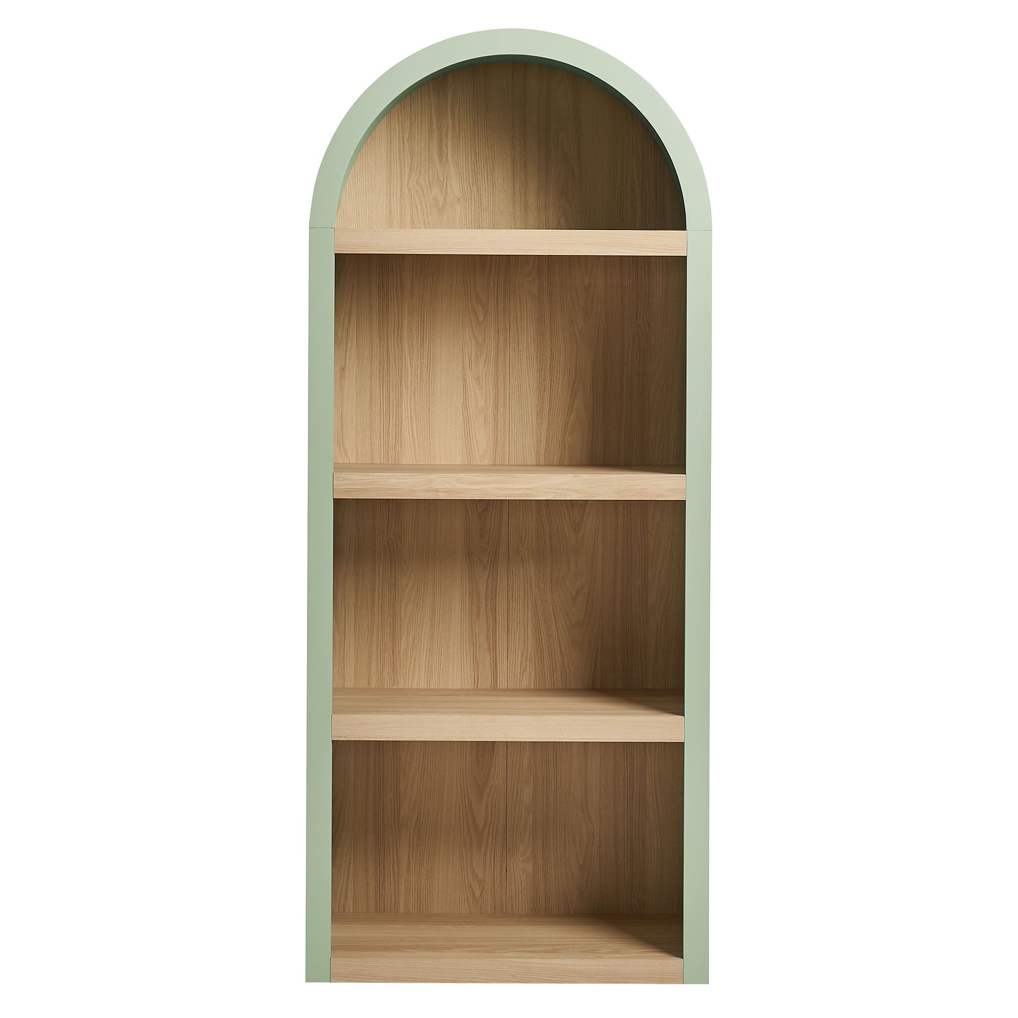 Caleb 4 Arched Display Shelf Bookcase - Sage