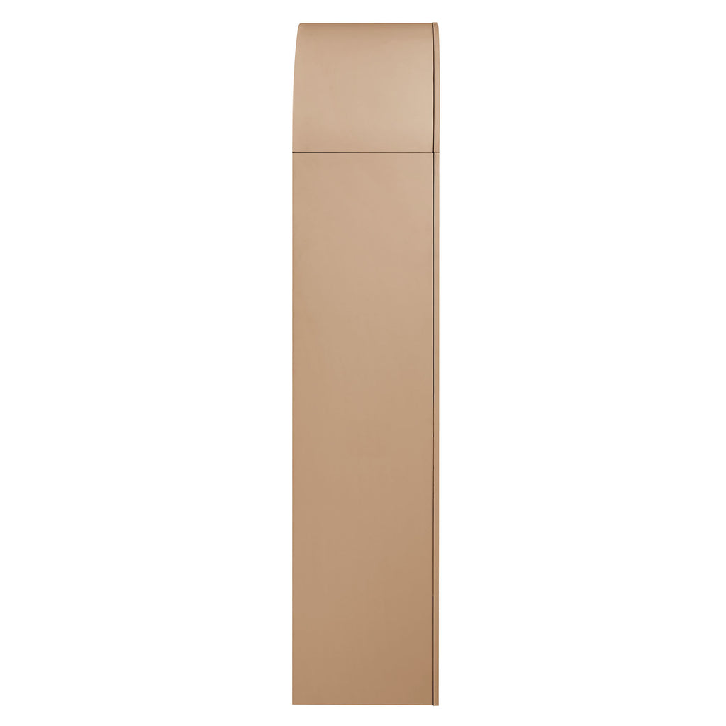 Caleb 4 Arched Display Shelf Bookcase - Tan