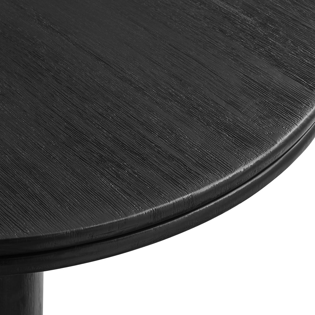Neo 31 Inch Round Indoor - Outdoor Patio Patio Wood Bar Table - Black