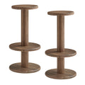 Neo 15 Inch Round Indoor - Outdoor Patio Patio Wood Bar Stools - Cocoa Brown