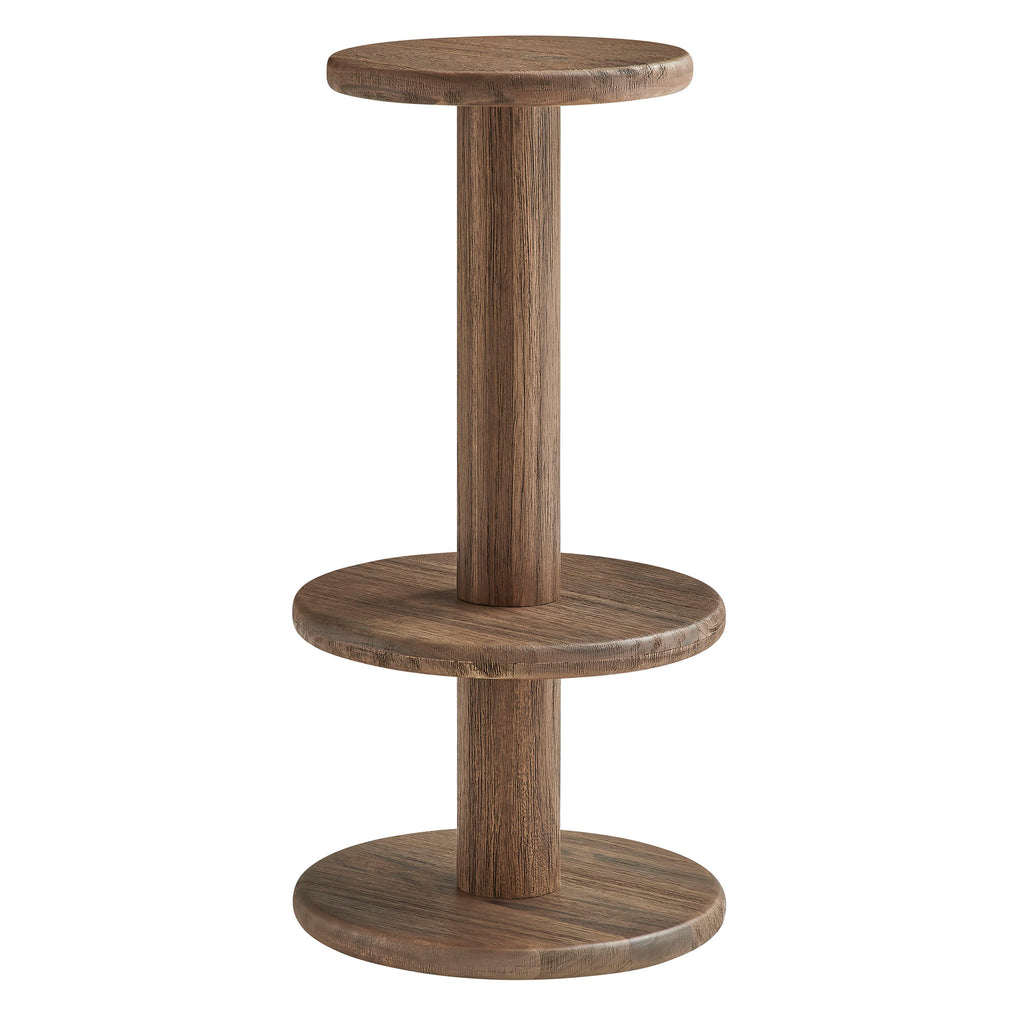Neo 5-Piece Round Indoor - Outdoor Patio Round Patio Bar Table And Stool Set - Cocoa Brown