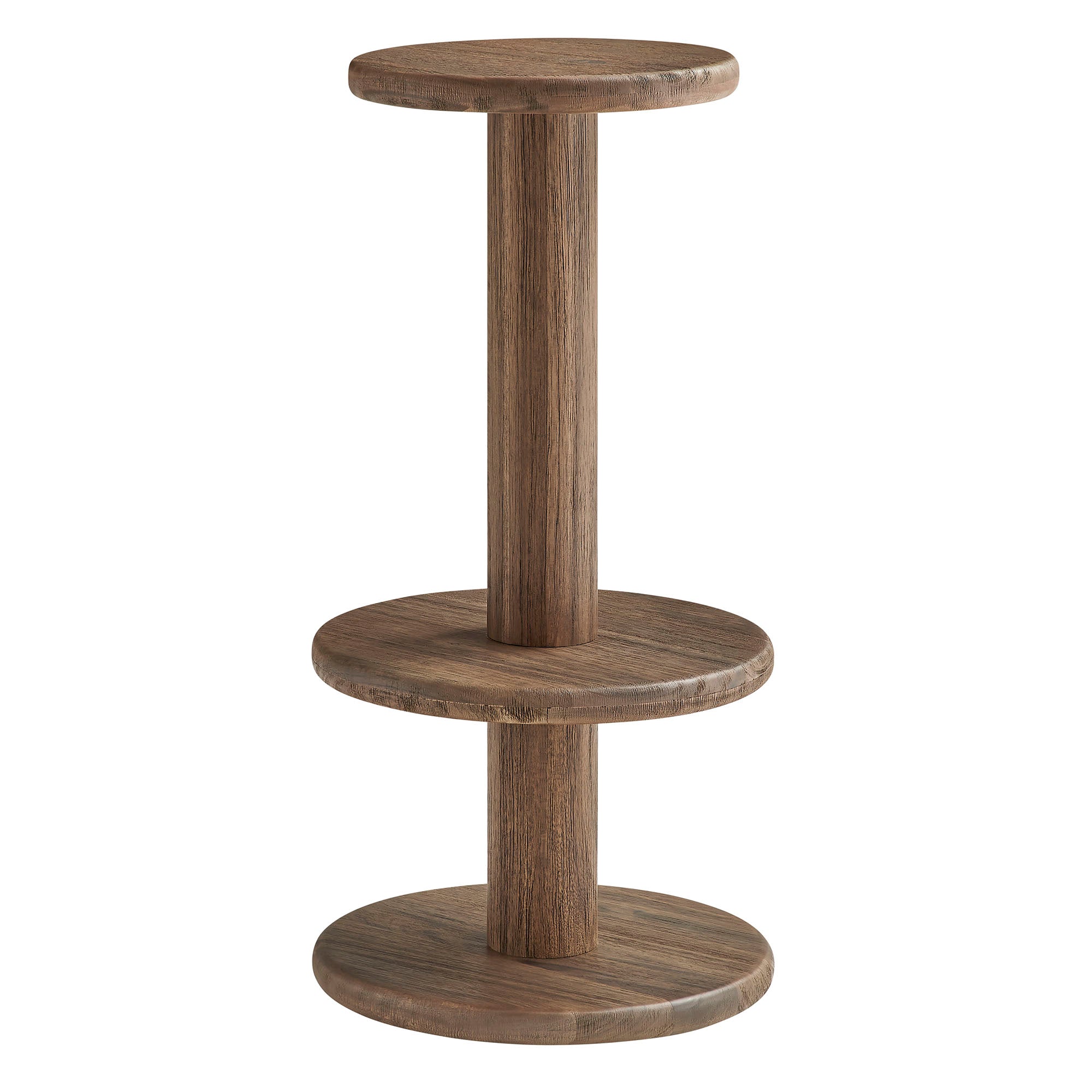 Neo 5-Piece Round Indoor - Outdoor Patio Round Patio Bar Table And Stool Set - Cocoa Brown