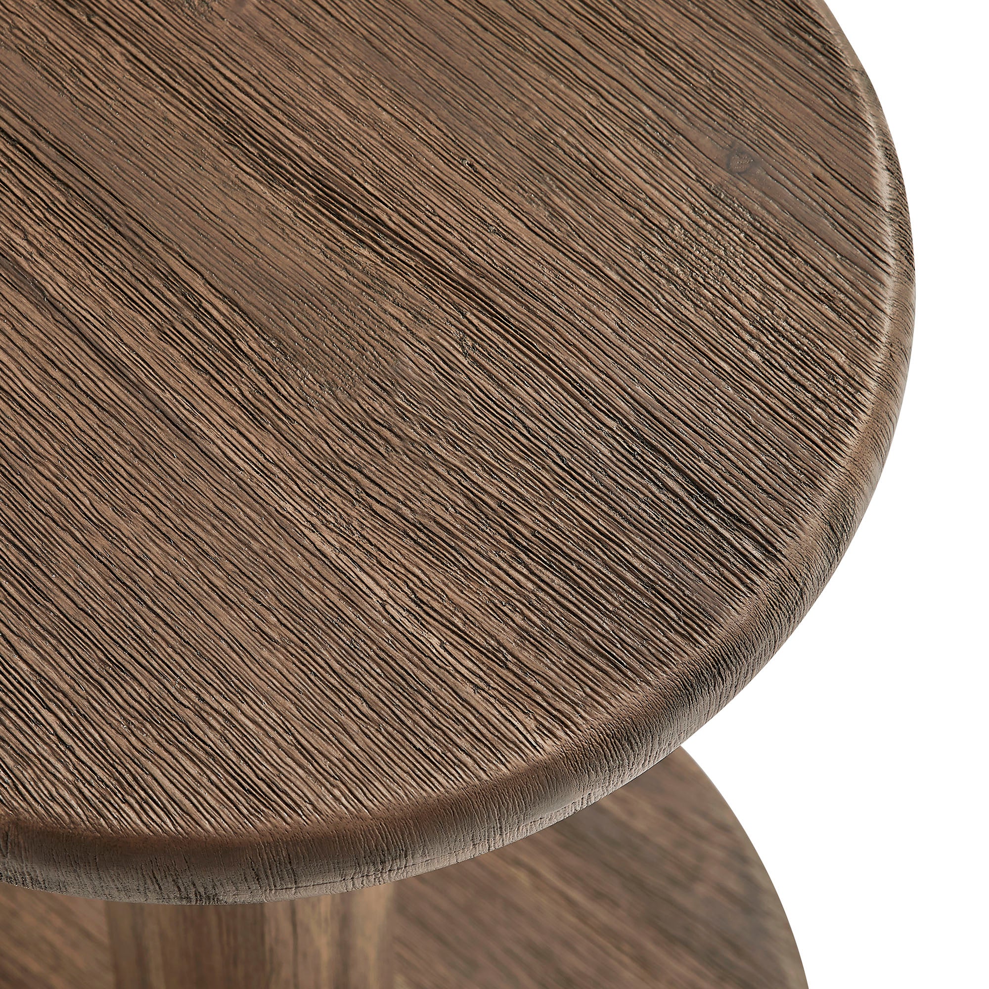 Neo 15 Inch Round Indoor - Outdoor Patio Patio Wood Bar Stools - Cocoa Brown