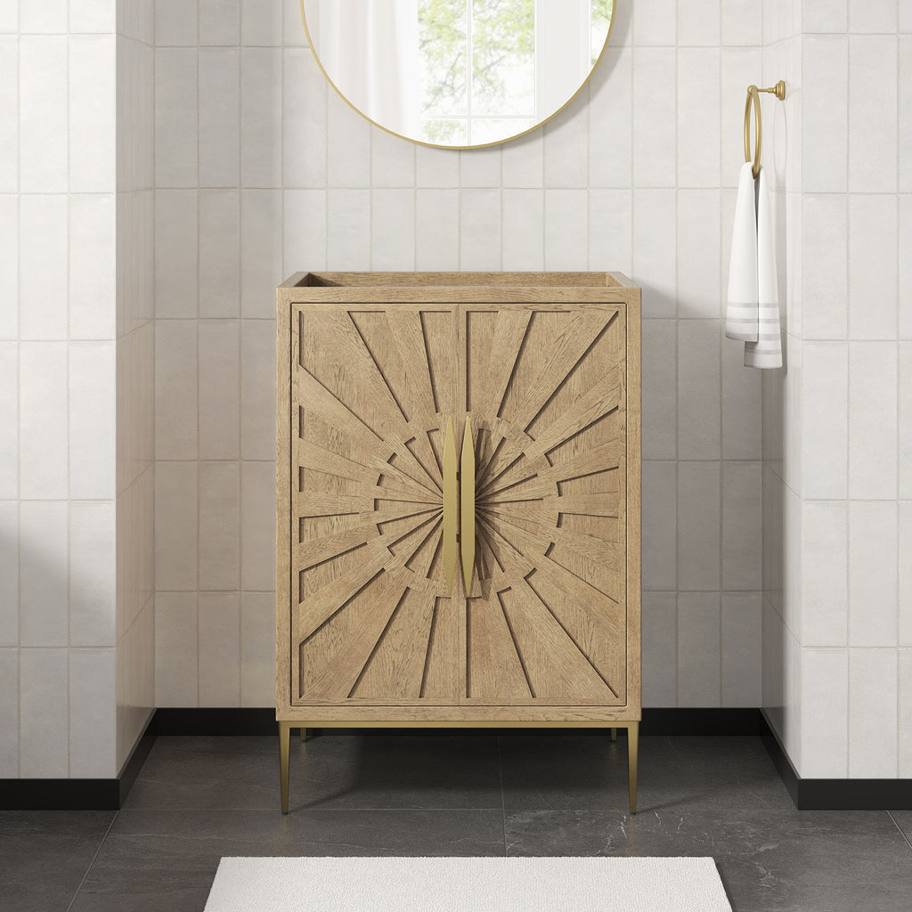 Awaken 24" Bathroom Vanity Cabinet - Oak