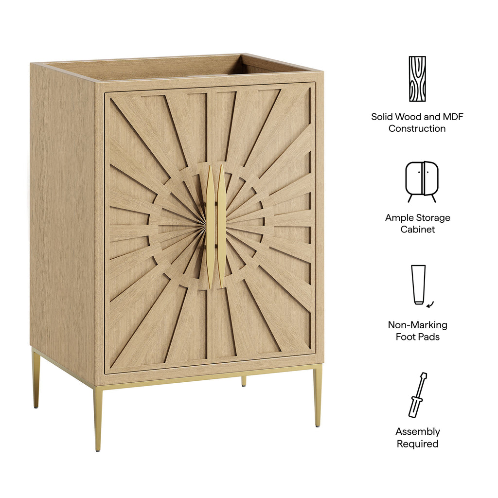 Awaken 24" Bathroom Vanity Cabinet - Oak