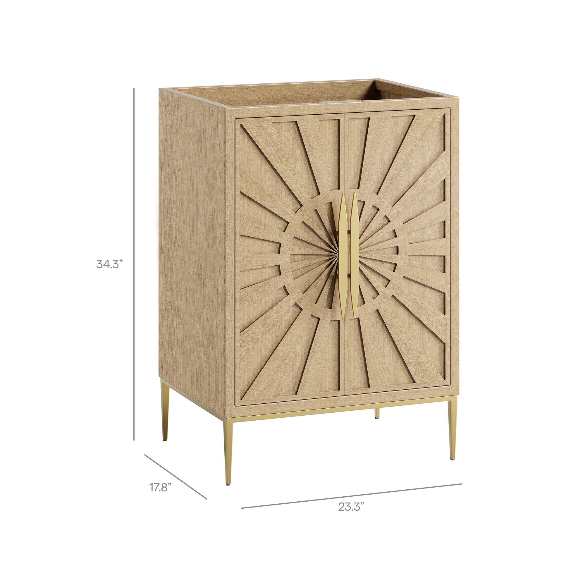 Awaken 24" Bathroom Vanity Cabinet - Oak