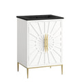 Awaken 24" Bathroom Vanity - White Black (Sink, Cabinet)