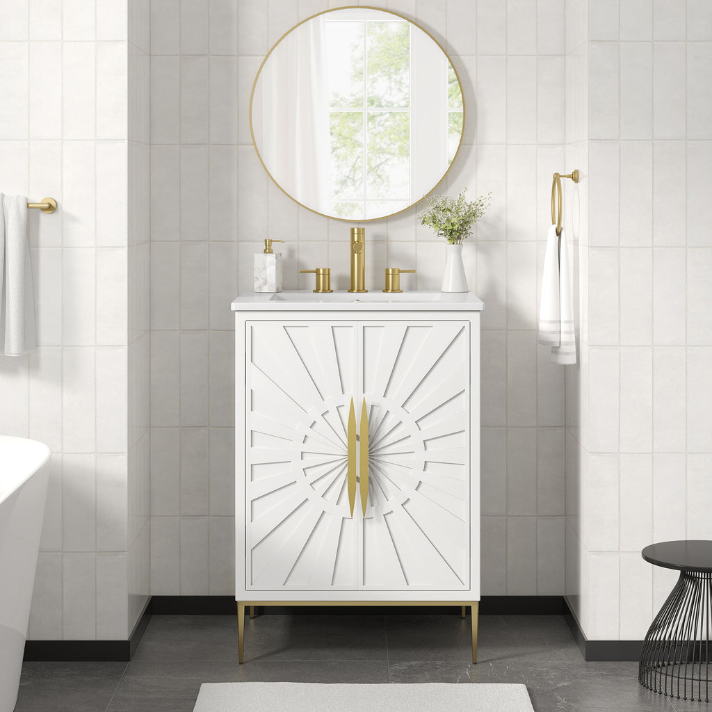 Awaken 24" Bathroom Vanity - White White