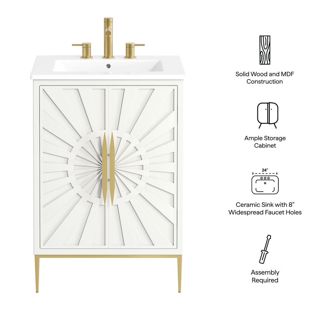Awaken 24" Bathroom Vanity - White White