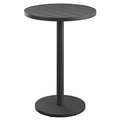 Tahoe 31 Inch Round Outdoor Patio Aluminum Bar Table - Gray