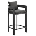 Tahoe Outdoor Patio Patio Aluminum Bar Chair - Charcoal