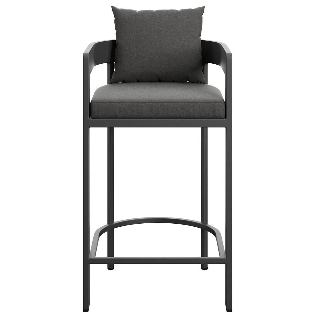 Tahoe Outdoor Patio Patio Aluminum Bar Chair - Charcoal