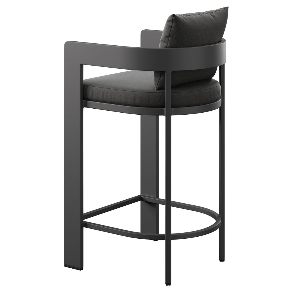 Tahoe Outdoor Patio Patio Aluminum Bar Chair - Charcoal