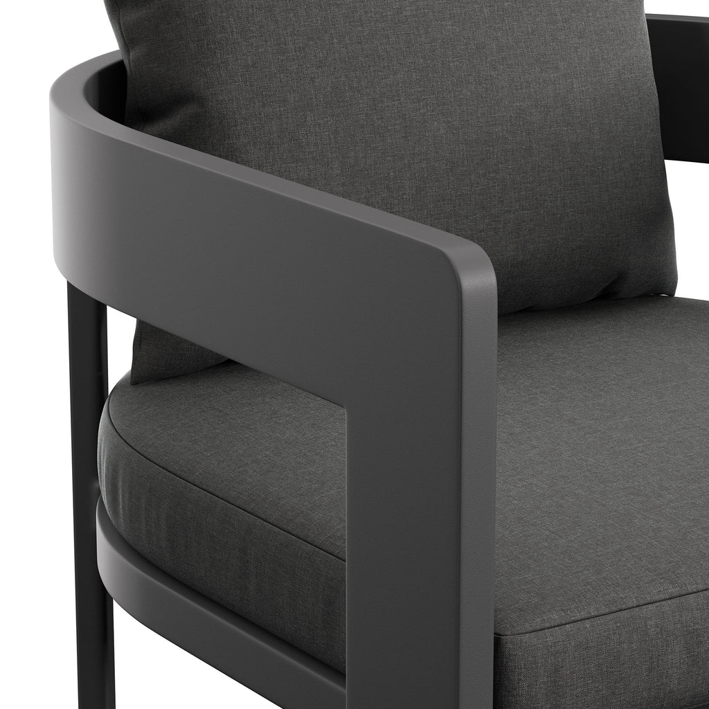 Tahoe Outdoor Patio Patio Aluminum Bar Chair - Charcoal