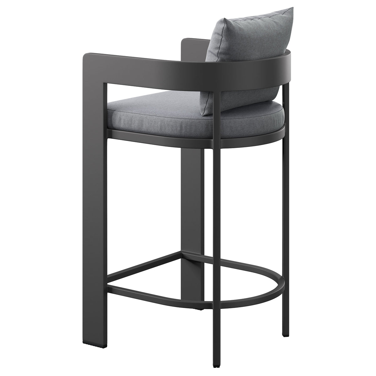 Tahoe Outdoor Patio Patio Aluminum Bar Chair - Gray