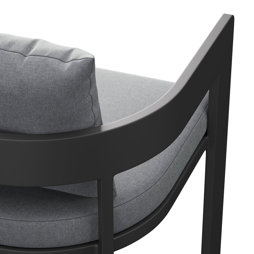 Tahoe Outdoor Patio Patio Aluminum Bar Chair - Gray