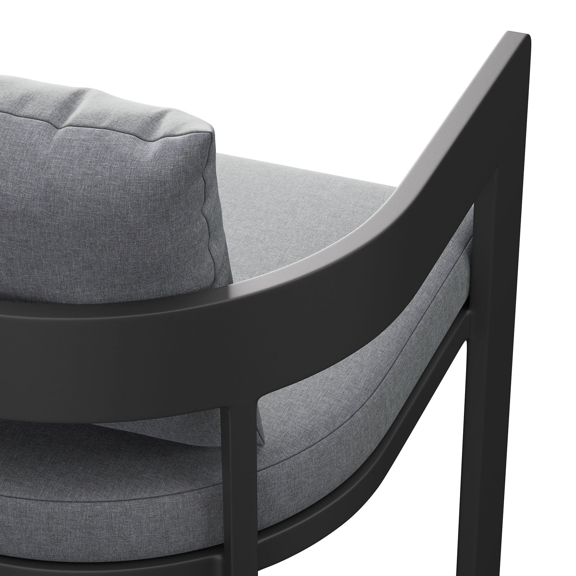 Tahoe Outdoor Patio Patio Aluminum Bar Chair - Gray