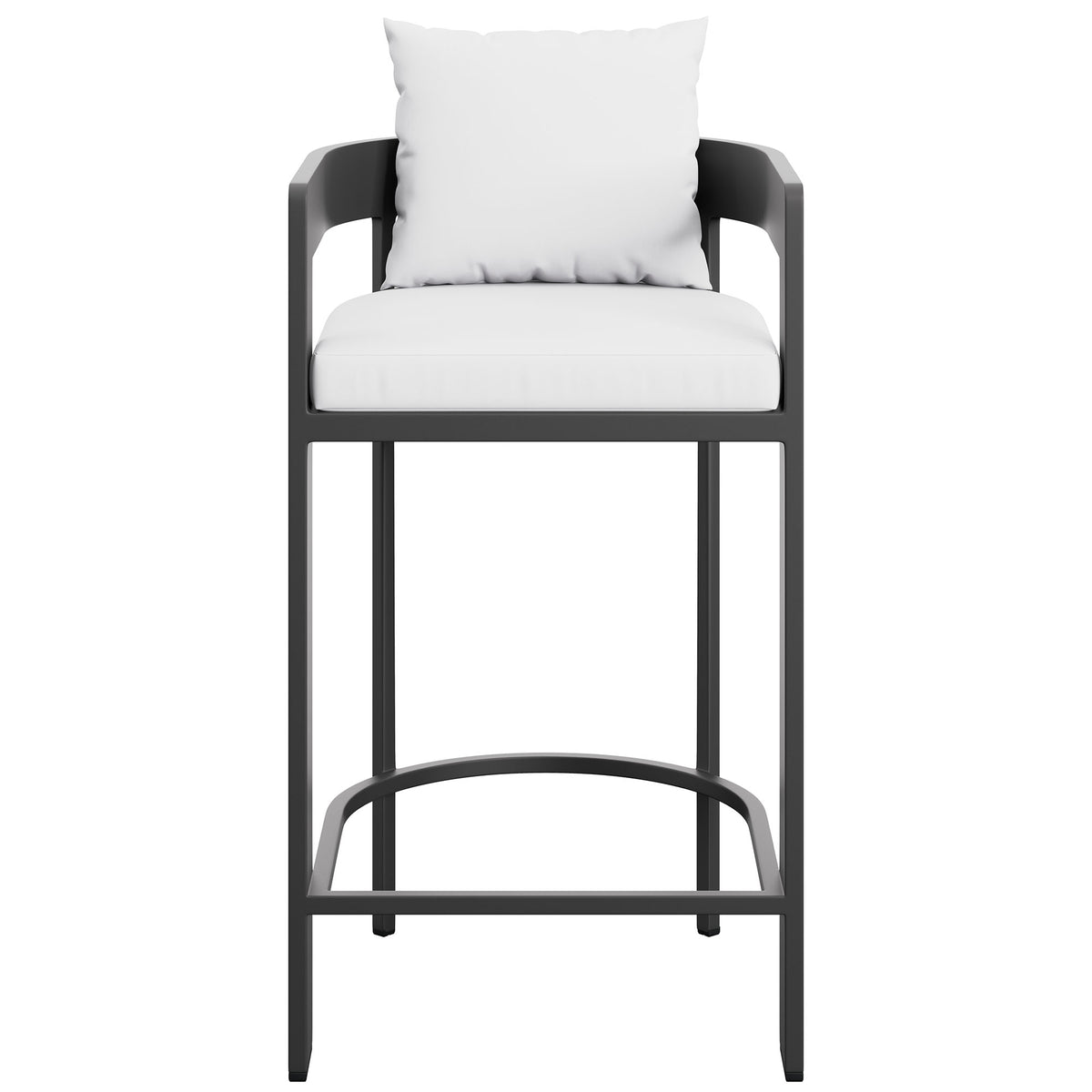 Tahoe Outdoor Patio Patio Aluminum Bar Chair - White