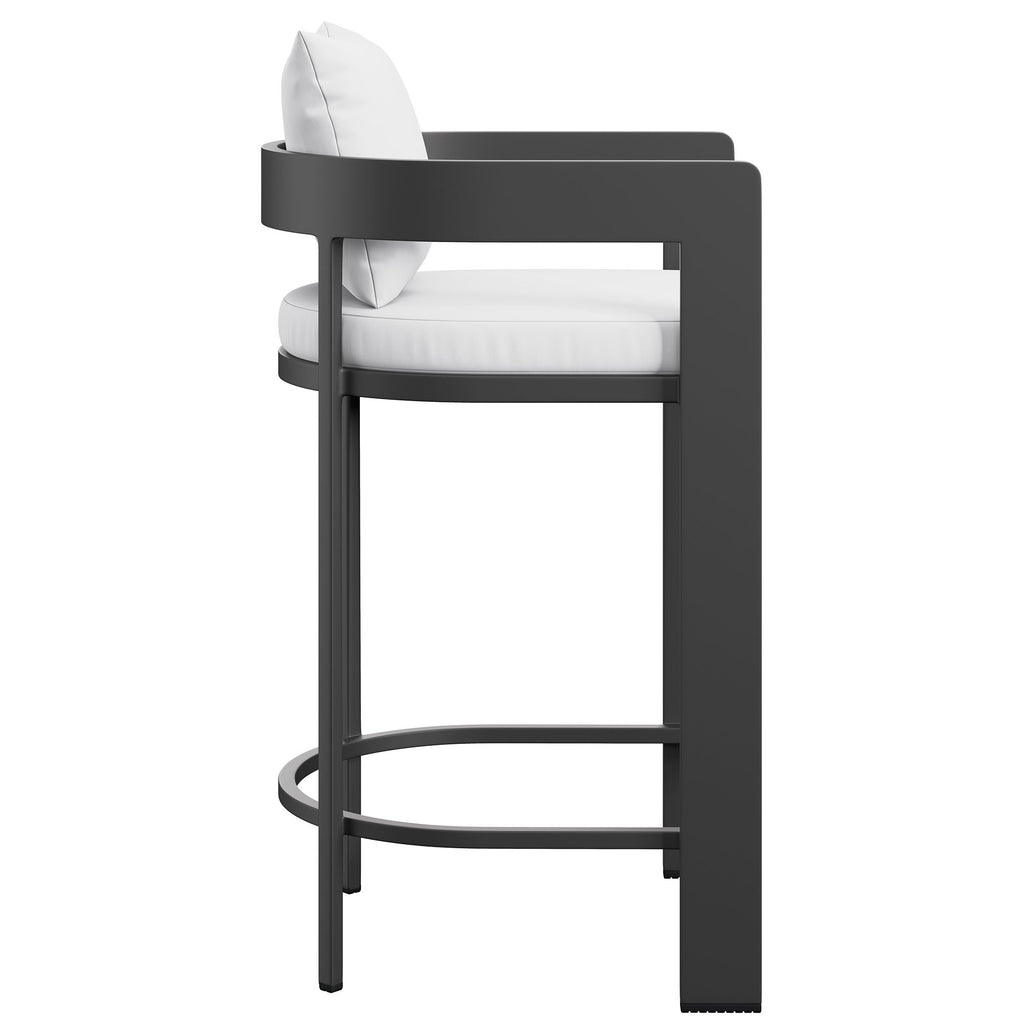 Tahoe Outdoor Patio Patio Aluminum Bar Chair - White
