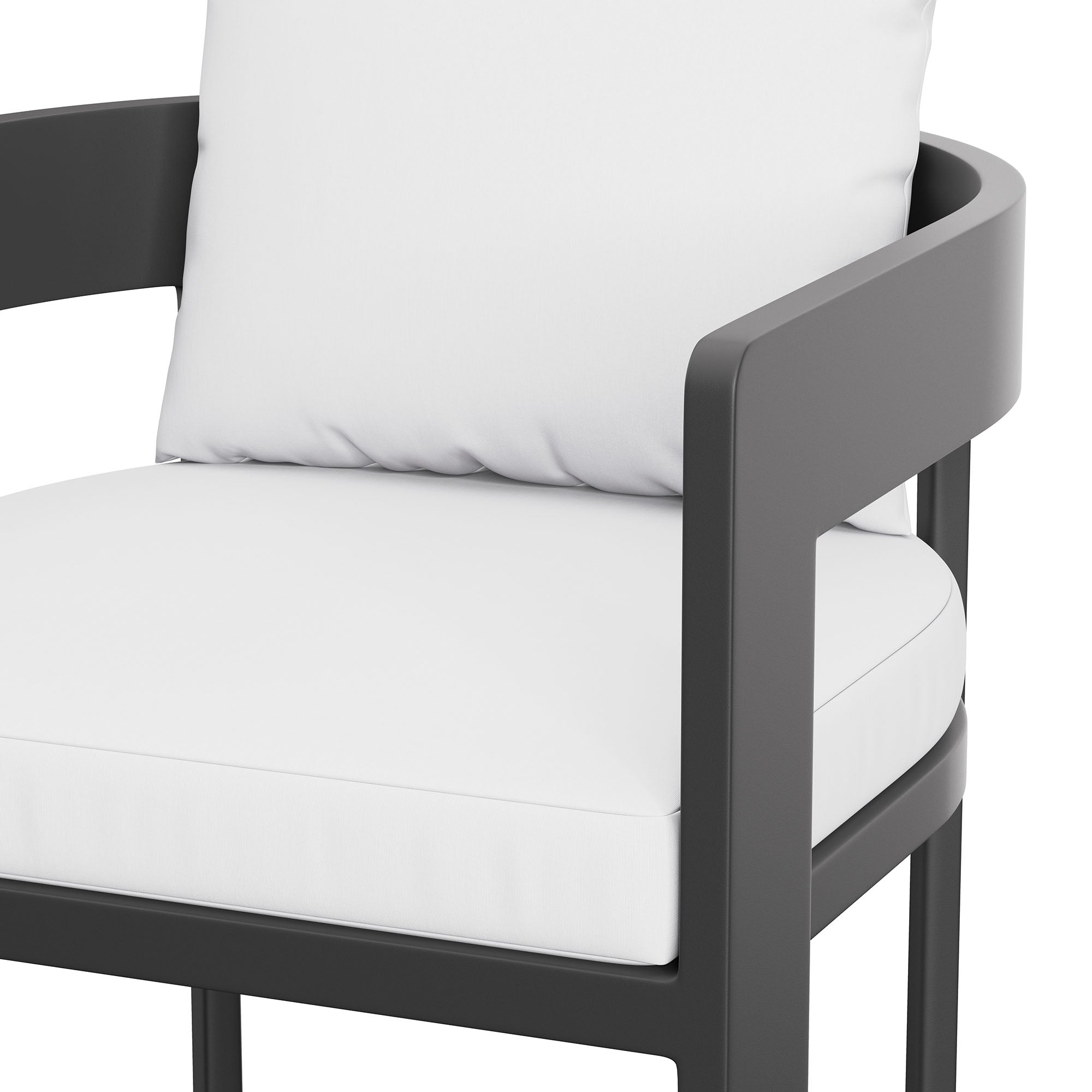 Tahoe Outdoor Patio Patio Aluminum Bar Chair - White