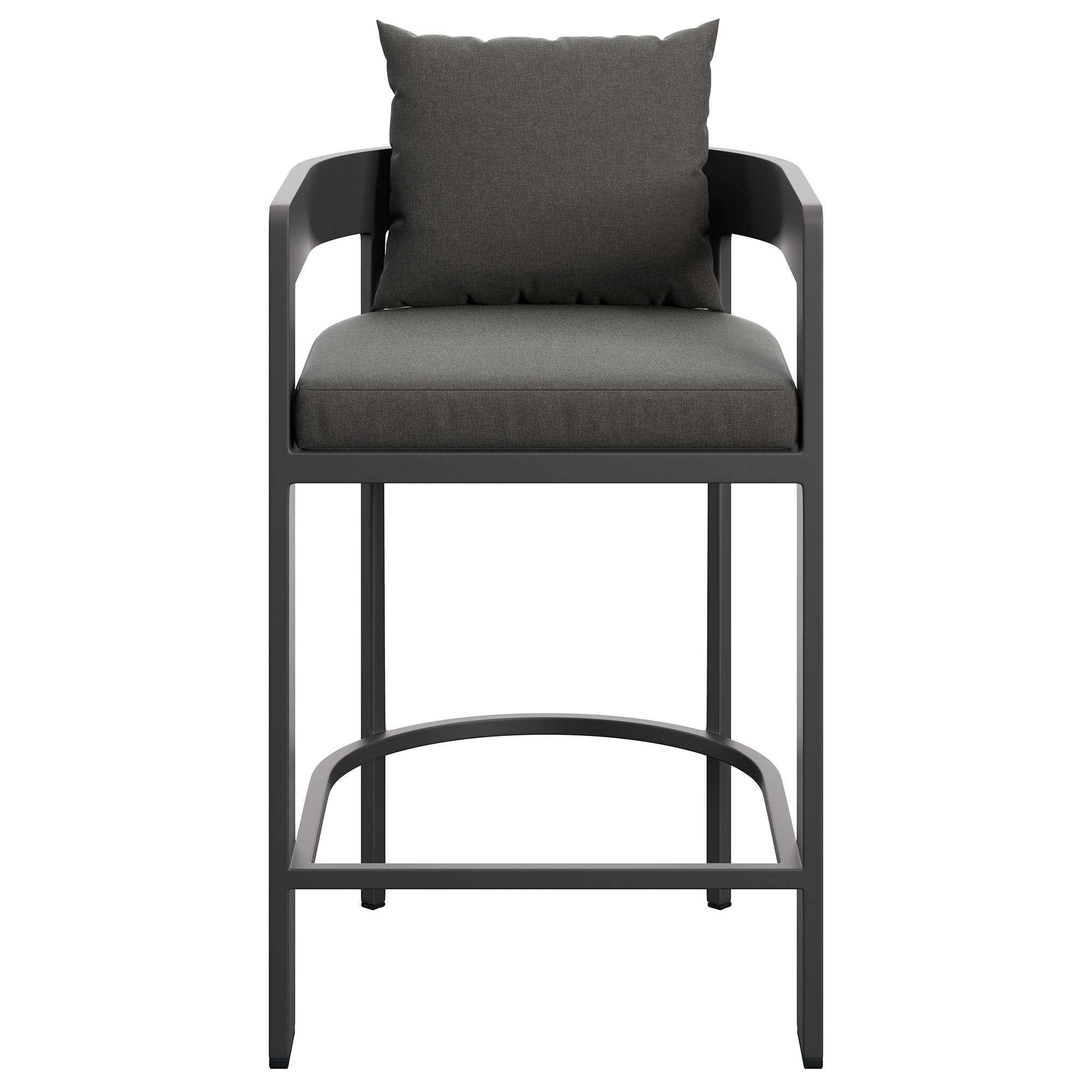 Tahoe Outdoor Patio Patio Aluminum Counter Stool - Charcoal
