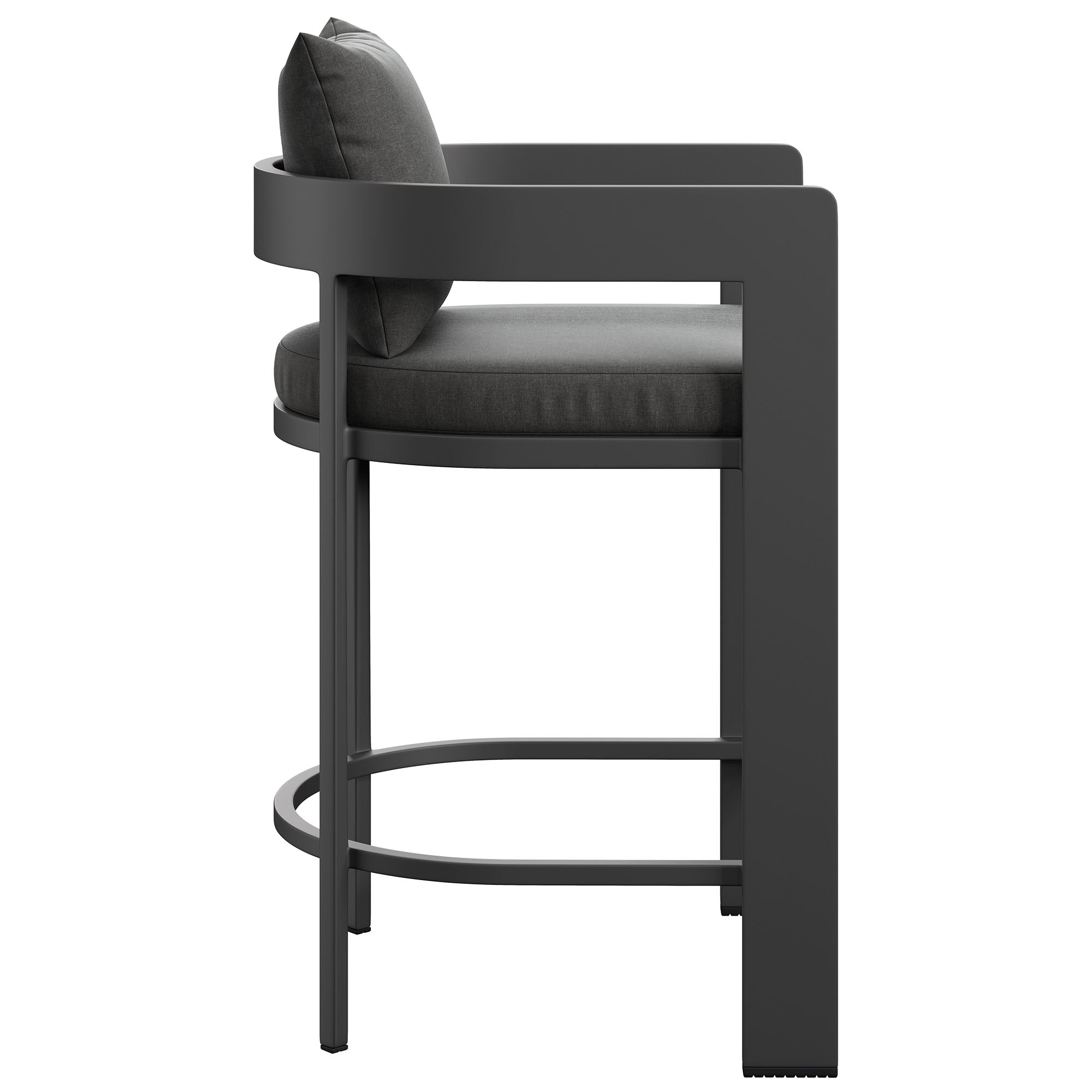 Tahoe Outdoor Patio Patio Aluminum Counter Stool - Charcoal