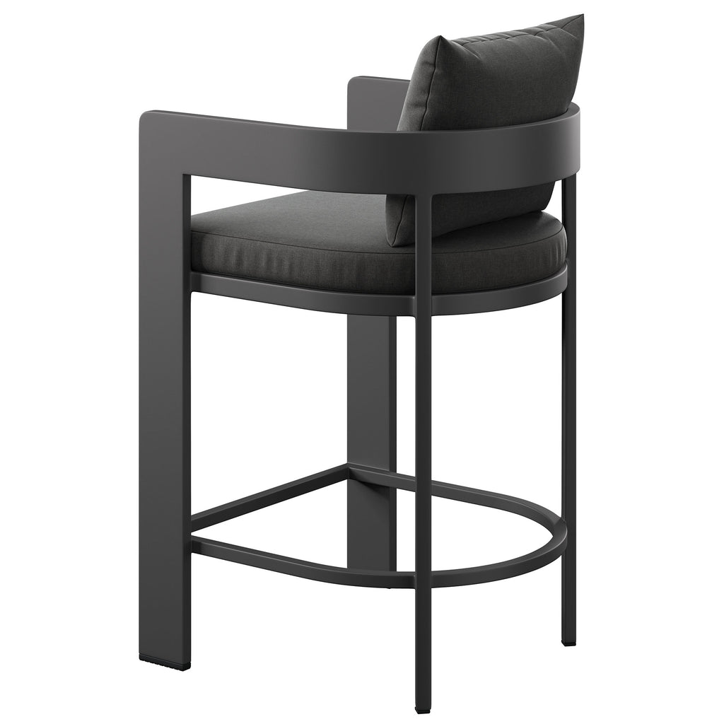 Tahoe Outdoor Patio Patio Aluminum Counter Stool - Charcoal