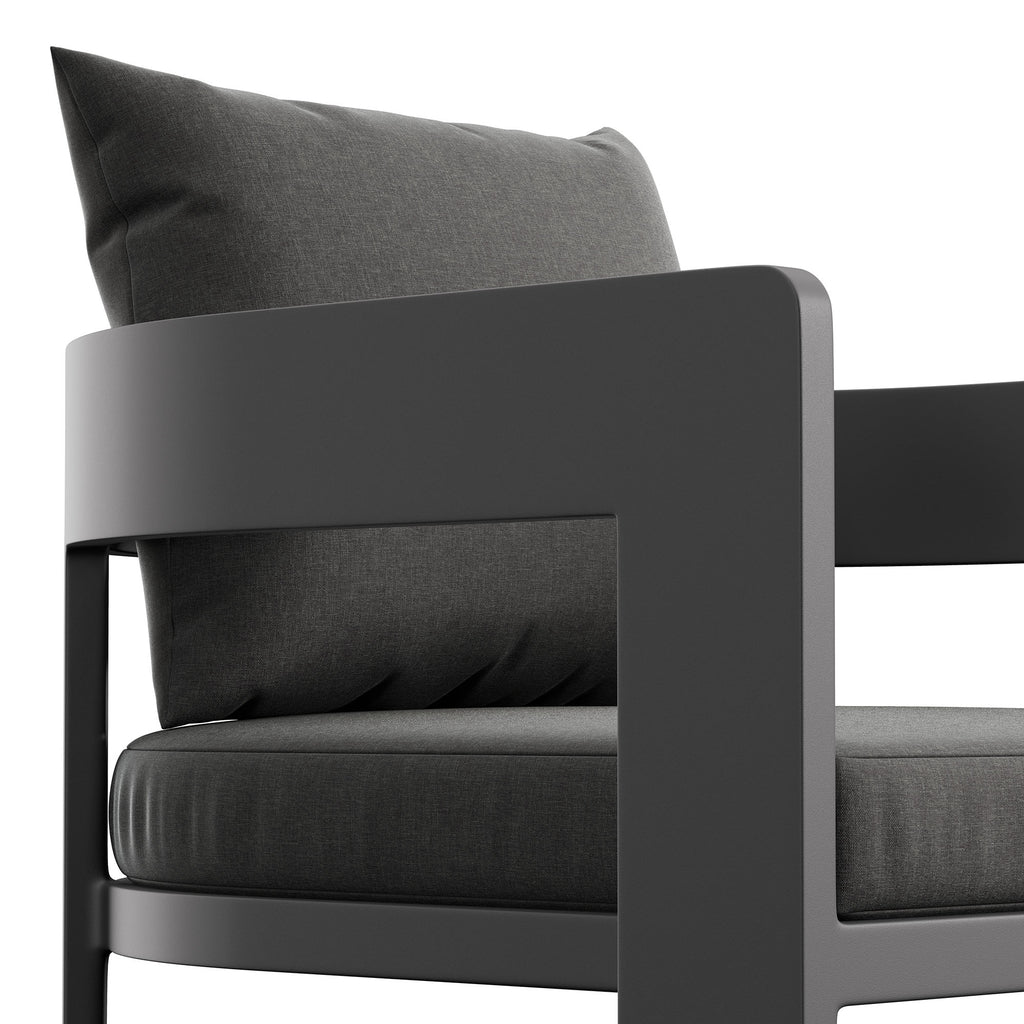 Tahoe Outdoor Patio Patio Aluminum Counter Stool - Charcoal