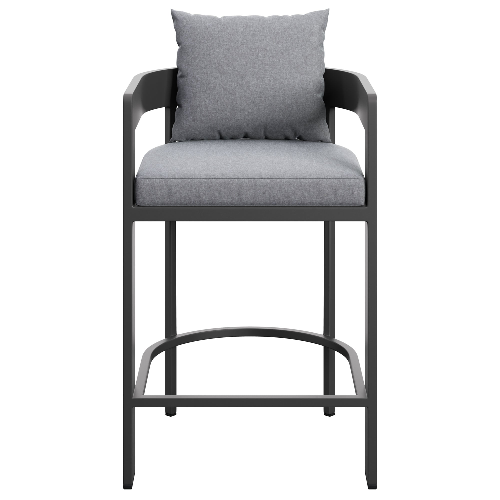 Tahoe Outdoor Patio Patio Aluminum Counter Stool - Gray