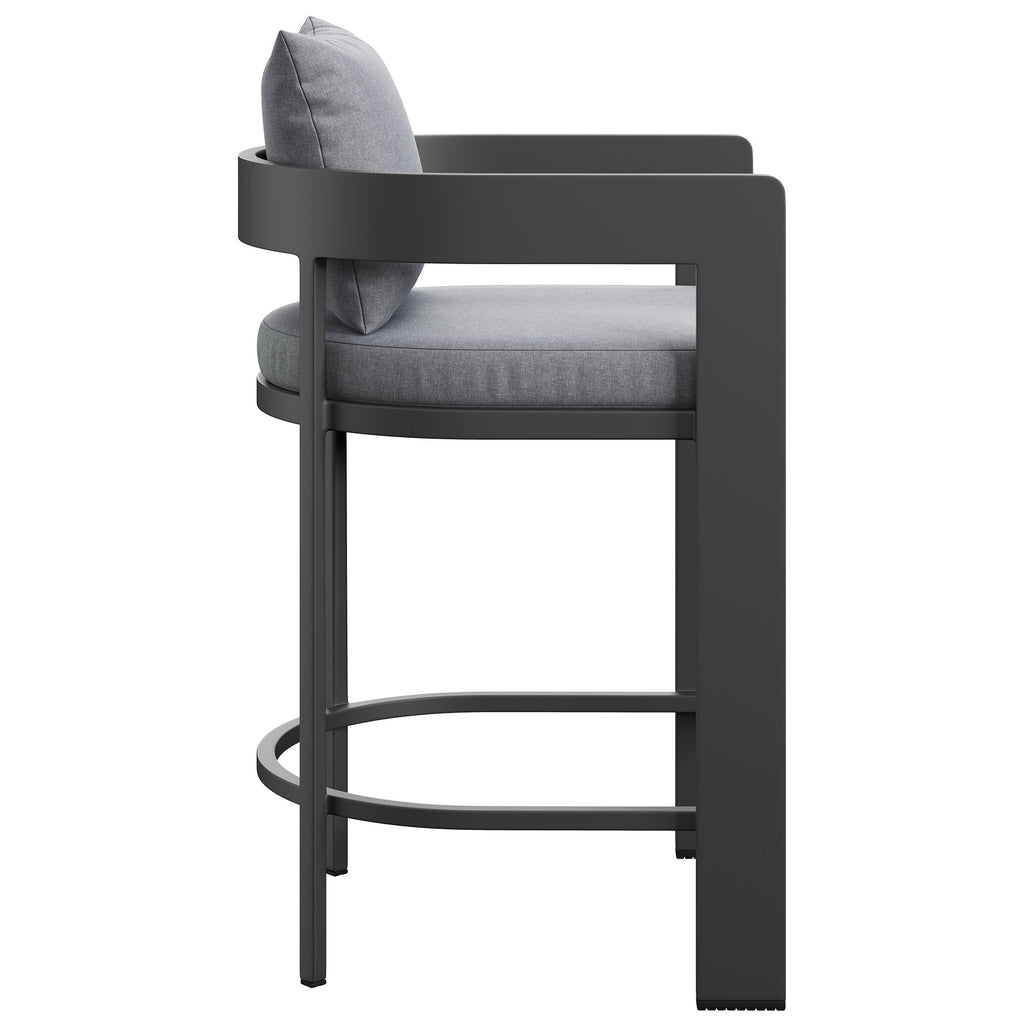 Tahoe Outdoor Patio Patio Aluminum Counter Stool - Gray