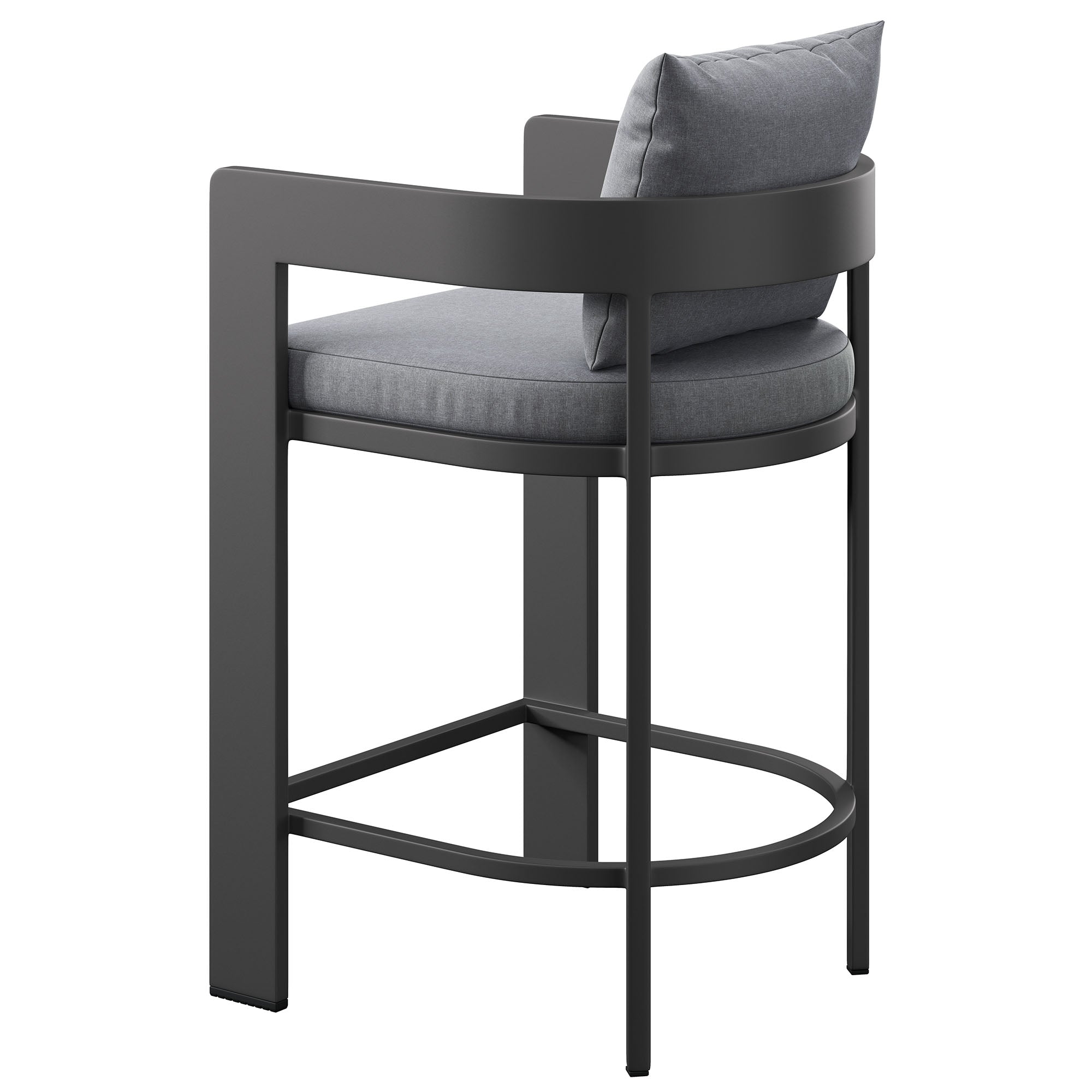 Tahoe Outdoor Patio Patio Aluminum Counter Stool - Gray