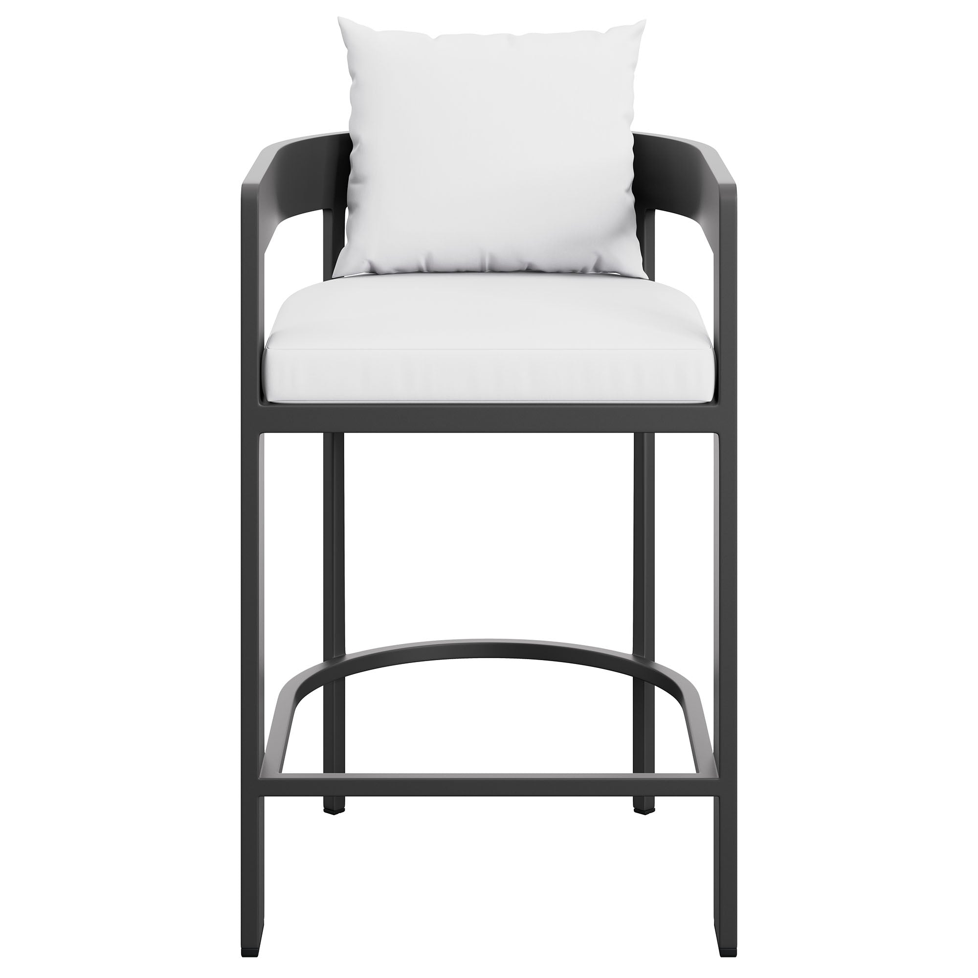Tahoe Outdoor Patio Patio Aluminum Counter Stool - White