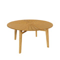 Cielo 59" Sunburst Outdoor Patio Teak Dining Table - Natural